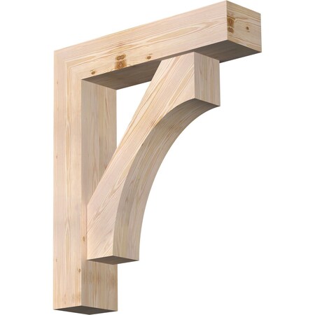 Ekena Millwork Westlake Block Smooth Bracket w/ Offset Brace, Douglas Fir, 7 1/2"W x 32"D x 38"H BKT0806X32X38WTL05SDF
